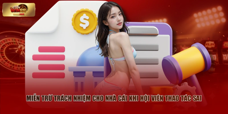 Miễn Trừ Trách Nhiệm - Có Thể Bạn Chưa Biết Về WIN88 1 Miễn trừ trách nhiệm cho nhà cái khi hội viên thao tác sai