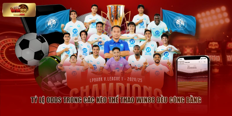 Tỷ lệ odds trong các kèo thể thao WIN88 đều công bằng